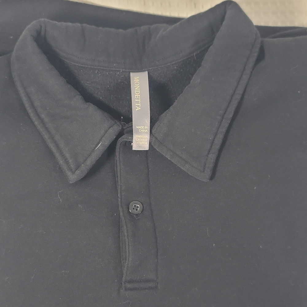 Mondetta Men’s Black Polo with Button Placket